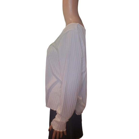 NEW TORRID 3X (RUNS SMALL like 1X) Long Sleeve Crop Top Ribbed Square Neck Tee - Picture 5 of 9